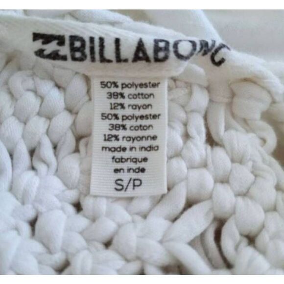 BILLABONG CREAM CROCHET TUNIC/TOP SZ.S EUC. - Picture 4 of 6